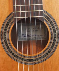 Dieter Muller classical guitar double-top luthier