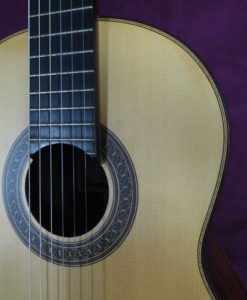Jim Redgate classical guitar luthier lattice face up