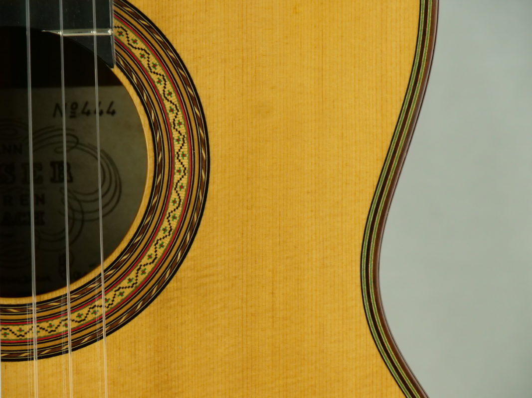 Hermann Hauser luthier classical guitar detail