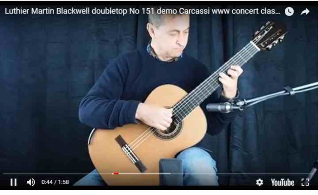 Martin Blackwell guitarmaker classical guitar for sale for www.concert-classical-guitar.com played by Philippe Mariotti