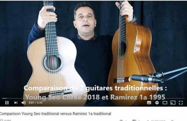 video comparison Young Seo guitarmaker concert classical guitar versus Jose Ramirez 1a