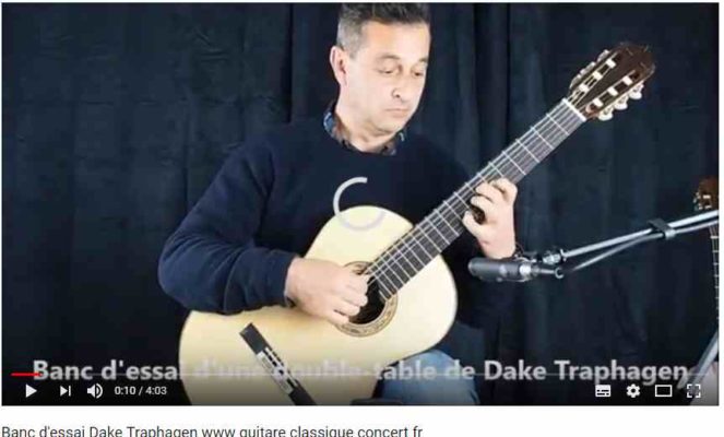 Dake traphagen guitarmaker classical guitar for sale for www.concert-classical-guitar.com played by Philippe Mariotti